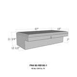 Westin/Brute Low Profil LoSider Sid Rail 47in Box - Aluminum - 80-RB180-1