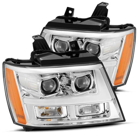 AlphaRex 07-14 Chevrolet Tahoe/Suburban LUXX Series LED Projector headlights Chrome w/DRL/Sequential - 880296