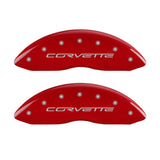 MGP 4 Caliper Covers Engraved Front & Rear C6/Corvette Yellow finish black ch - 13083SCV6YL