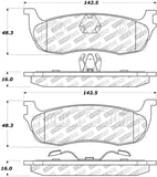 StopTech Street Select Brake Pads - Rear - 305.07110