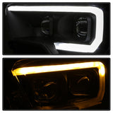 xTune Toyota Tacoma 16-18 DRL Light Bar Projector Headlights - Black PRO-JH-TTA16-LBDRL-BK - 9039256