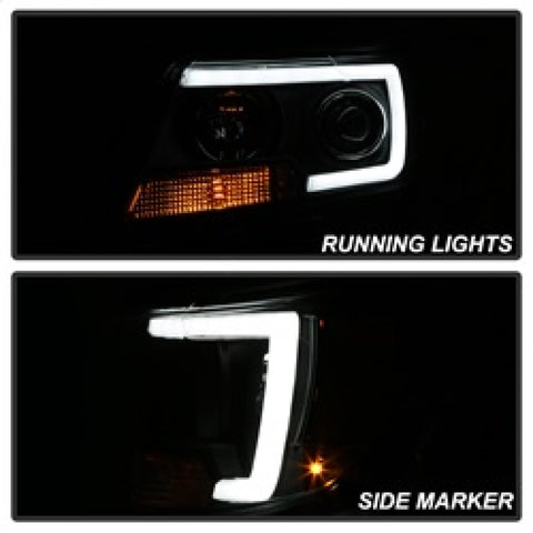 Spyder 15-17 Chevy Colorado Projector Headlights - Light Bar LED - Black (PRO-YD-CCO15-LBDRL-BK) - 5085283