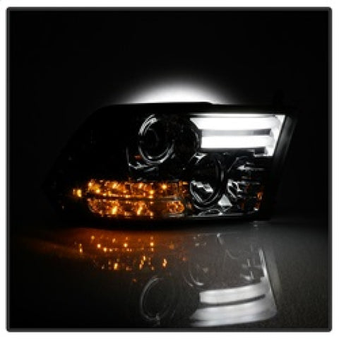 Spyder Dodge Ram 13-15 Projector Headlights Light Bar DRL Smoke PRO-YD-DR13-LBDRL-SM - 5081735