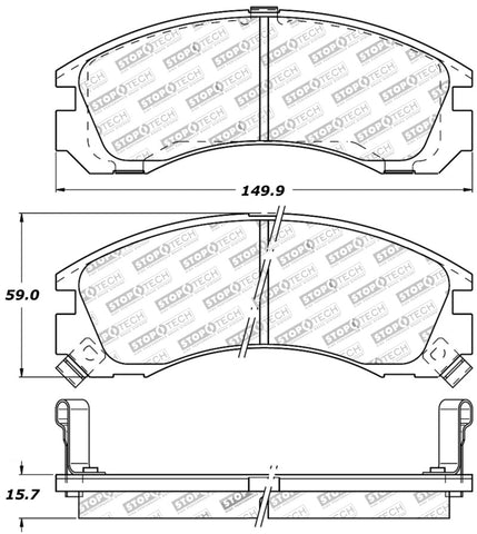 StopTech Performance 93-99 Eagle Talon 4WD / 92-04 Mitsubishi Diamante / 6/92-99 Mitsubishi Eclipse - 309.05300