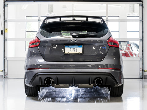 AWE Tuning Ford Focus RS Touring Edition Cat-back Exhaust- Resonated - Chrome Silver Tips - 3020-32036