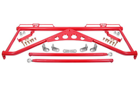 BMR 15-20 Ford Mustang Harness Bar - Red - HB760R