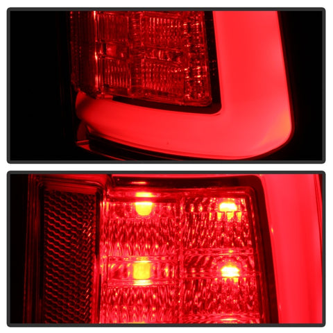 Spyder 13-14 Dodge Ram 1500 LED Tail Lights - Red Clear ALT-YD-DRAM13V2-LED-RC - 5084071