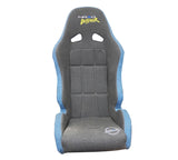 NRG Defender Seat/ Water Resistant Steel Frame Suspension - Gray w/ Blue Trim w/ Defender Logo - DF-100GY