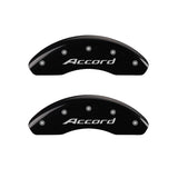 MGP 4 Caliper Covers Engraved Front Accord Engraved Rear Accord Black finish silver ch - 20207SACCBK