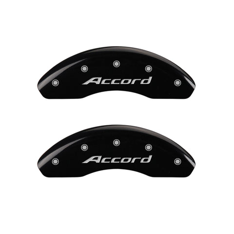 MGP 4 Caliper Covers Engraved Front Accord Engraved Rear Accord Black finish silver ch - 20207SACCBK