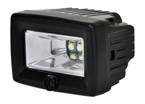 KC HiLiTES C-Series 2in. C2 LED Light 20w Area Flood Beam (Single) - Black - 1328