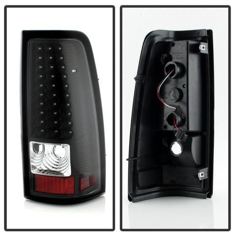 Xtune Chevy Silverado 1500/2500/3500 99-02 LED Tail Lights Black ALT-ON-CS99-LED-BK - 5008817