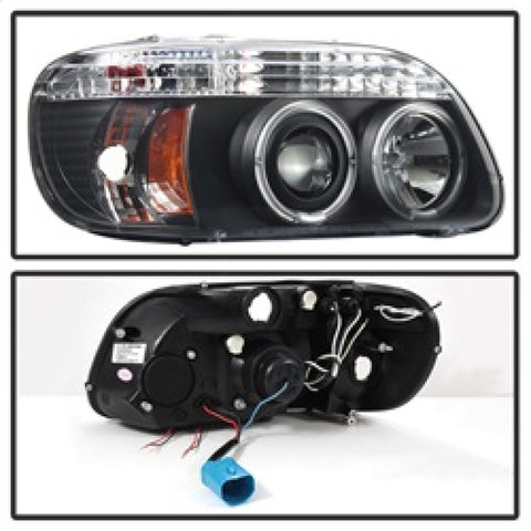 Spyder Ford Explorer 95-01 1PC Projector Headlights LED Halo Blk PRO-YD-FEXP95-HL-1PC-BK - 5010131