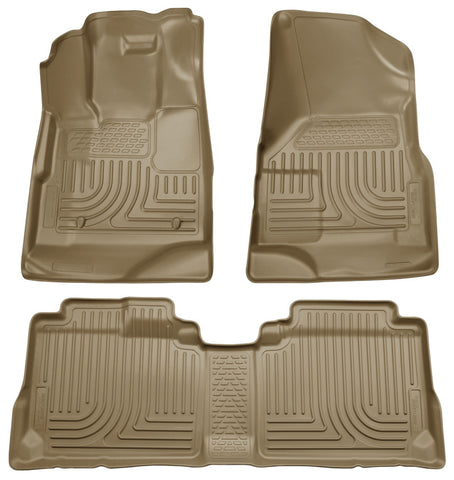 Husky Liners 09-12 Ford Escape/Mazda Tribute (Base/Hybrid) WeatherBeater Combo Tan Floor Liners - 98353