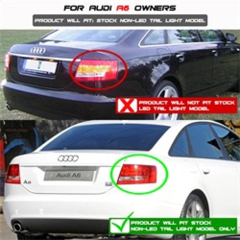 Spyder Audi A6 05-08 4Dr Sedan Only Light Bar LED Tail Lights Smke ALT-YD-AA605V2-LBLED-SM - 5080776