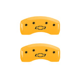 MGP 4 Caliper Covers Engraved Front & Rear Bowtie Yellow finish black ch - 14223SBOWYL