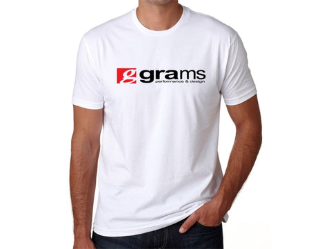 Grams Performance and Design Logo White T-Shirt - XL - G35-99-6022
