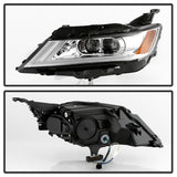 xTune 14-18 Chevy Impala (Excl Limited) DRL Halogen Proj Headlights - Chrm (PRO-JH-CIM15-LB-C) - 9042898