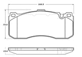 StopTech Street Touring 08-09 BMW 128i/135i Coupe Front Brake Pads - 308.13710