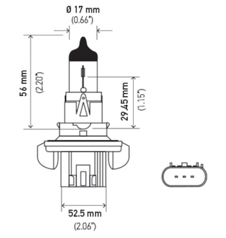 Hella Bulb H13 12V 60/55W P264T T4 - H13