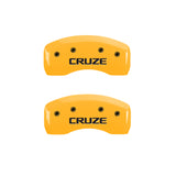 MGP 4 Caliper Covers Engraved Front & Rear Cruze Yellow finish black ch - 14232SCRZYL