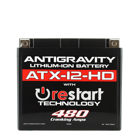 Antigravity YTX12 High Power Lithium Battery w/Re-Start - AG-ATX12-HD-RS