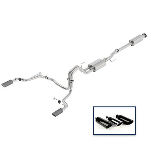 Ford Racing 15-18 F-150 5.0L Cat-Back Sport Exhaust System - Rear Exit Carbon Fiber Tips - M-5200-F1550DSFA