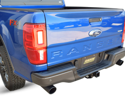 Gibson 19-22 Ford Ranger Lariat 2.3L 2.5in Cat-Back Dual Sport Exhaust - Black Elite - 69550B