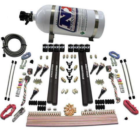 Nitrous Express 6 Cyl SX2 Dual Stage Nozzle Nitrous Kit w/10lb Bottle - 90096-10