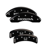 MGP 4 Caliper Covers Engraved Front Honda Engraved Rear H Logo Black finish silver ch - 20076SHOHBK