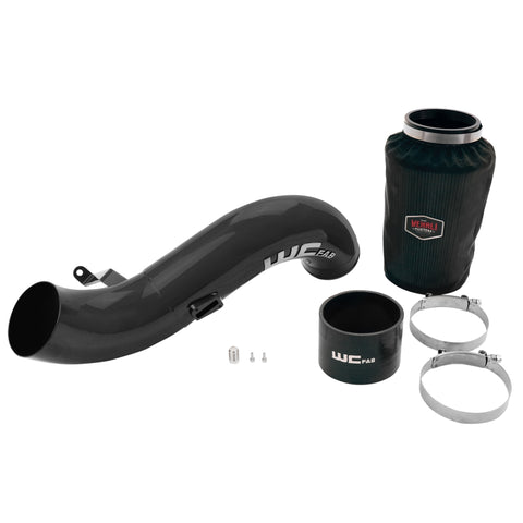 Wehrli 07.5-10 Chevrolet 6.6L LMM Duramax 4in Intake Kit - WCFab Grey - WCF100635-GRY