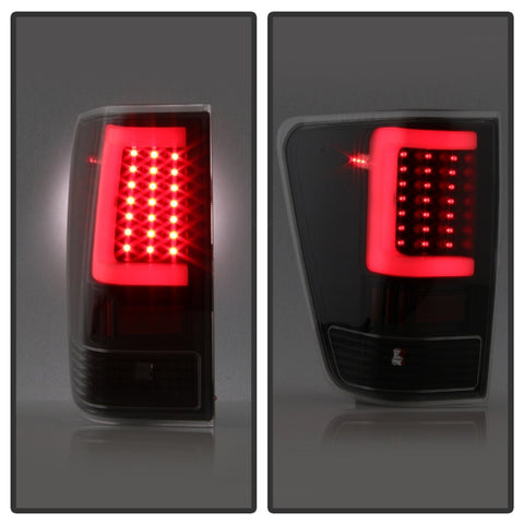 xTune 04-15 Nissan Titan Light Bar LED Tail Lights - Black (ALT-ON-NTI04-LBLED-BK) - 9038532