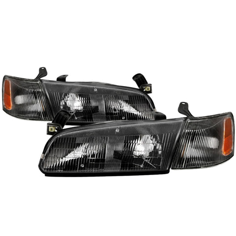 xTune 97-99 Toyota Camry 4pc OEM Style Headlights w/Corner Lights - Black (HD-JH-TCAM97-SET-BK) - 9042836