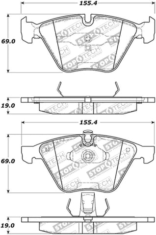 StopTech Performance 07-09 BMW E90/E92/E93 335i Coupe/Sedan Front Brake Pads D918 - 309.09180