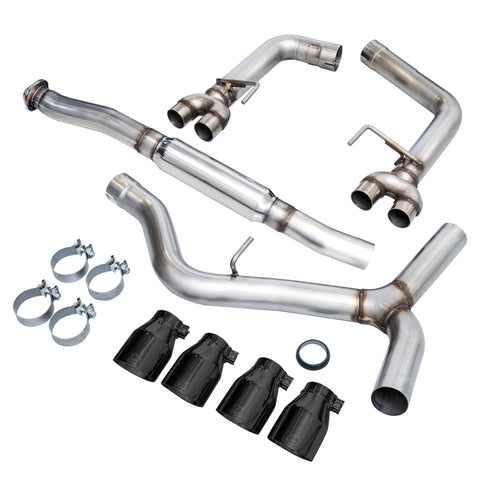 AWE Tuning Subaru WRX/STI VA/GV Sedan Track Edition Exhaust - Diamond Black Tips (102mm) - 3020-43066