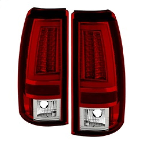 Spyder Chevy Silverado 1500/2500 99-02 Version 2 LED Tail Lights - Red Clear ALT-YD-CS99V2-LED-RC - 5081872