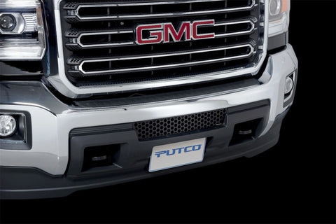 Putco 15-19 GMC Sierra HD - Stainless Steel - Black Punch Design Bumper Grille Bumper Grille Inserts - 88196