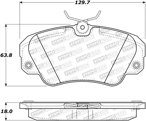 StopTech Street Brake Pads - 308.07200