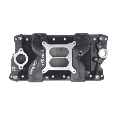 Edelbrock Intake Manifold RPM Air-Gap Small-Block Chevy 262-400 Black - 75013