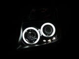 ANZO 2005-2008 Nissan Frontier Projector Headlights w/ Halo Black - 111111