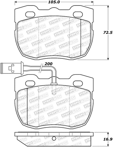 StopTech Street Brake Pads - Front - 308.05201