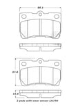 StopTech Street Touring 06 Lexus GS300/430 / 07-08 GS350 Rear Brake Pads - 308.11130