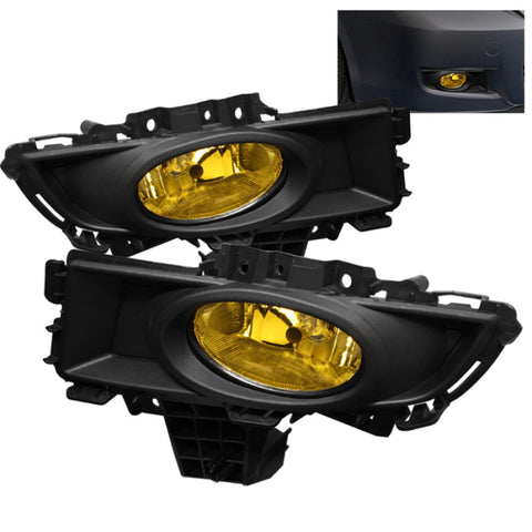 Spyder Mazda 3 07-08 4Dr OEM Fog Lights (Wont Fit Sports/Gt Or Htchbck)w/swch Yellow FL-CL-MAZ307-Y - 5020772