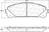 StopTech Performance 10-17 Lexus RX350 Front Brake Pads - 308.13240