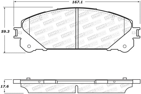 StopTech Performance 10-17 Lexus RX350 Front Brake Pads - 308.13240