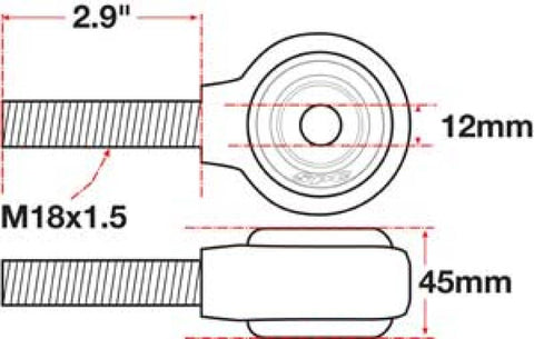 SPC Performance XAXIS Rod End Ball Joint - 15766