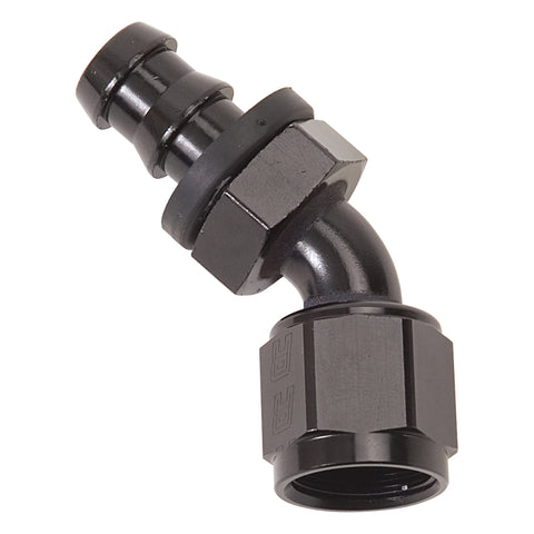 Russell Performance -4 AN Twist-Lok 45 Degree Hose End (Black) - 624073