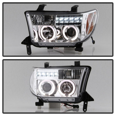 Spyder Toyota Tundra 07-13 Projector Headlights LED Halo LED Chrm PRO-YD-TTU07-HL-C - 5012036