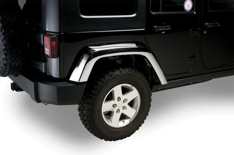 Putco 07-18 Jeep Wrangler Chrome ABS Fender Flares - 403505