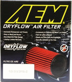 AEM 2.75in Flange 6in x 4.5in Base 6in x 3.8125in Top 5in Height DryFlow Air Filter - 21-2129DK